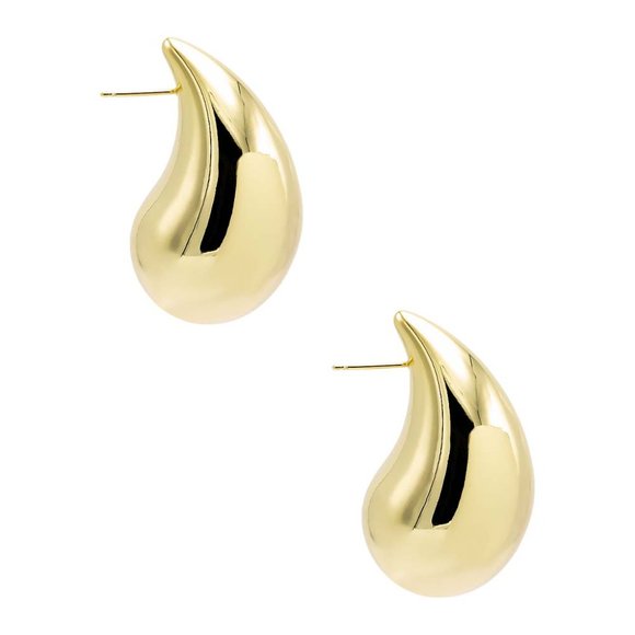 Jumbo Teardrop Stud Earring - Picture 2 of 4